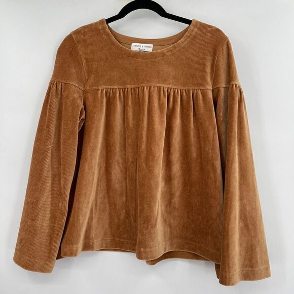 Texture & Thread Corduroy Swing Top Sz M - Picture 2 of 6